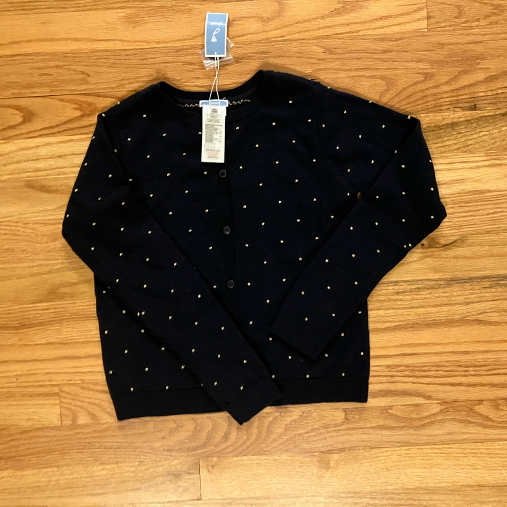 Jacadi  Paris Sweater NWT Navy W/ Gold Polka Dots Size 140 CM - Picture 8 of 8